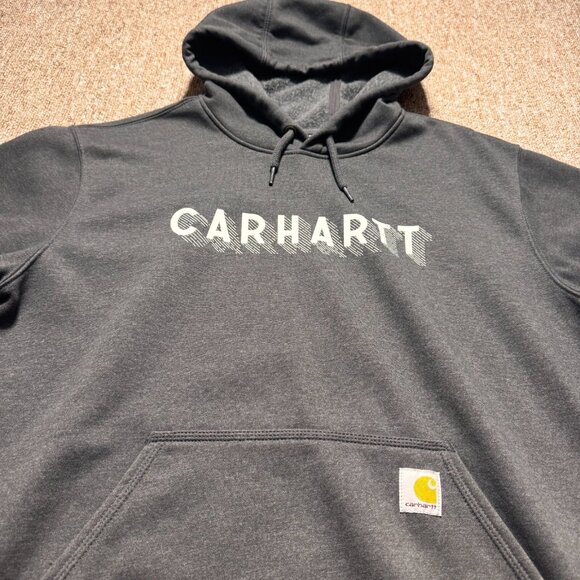 Carhartt Rain Defender Loose Fit Midweight Graphic Hoodie Water Repellent Medium - Picture 4 of 8